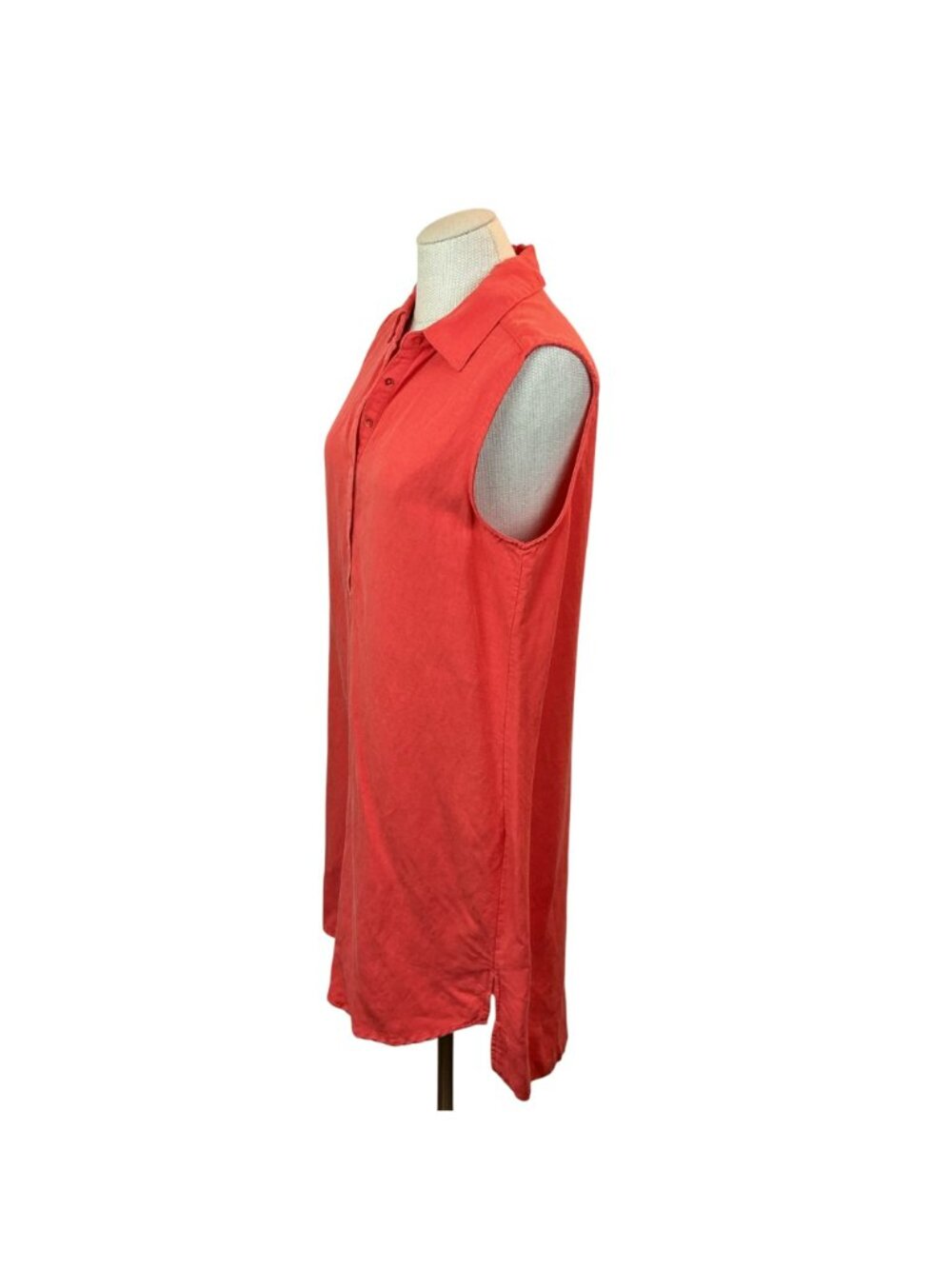 Workshop Republic Clothing Sleeveless Collared Linen Blend Tunic Dress Womens La - Picture 4 of 10